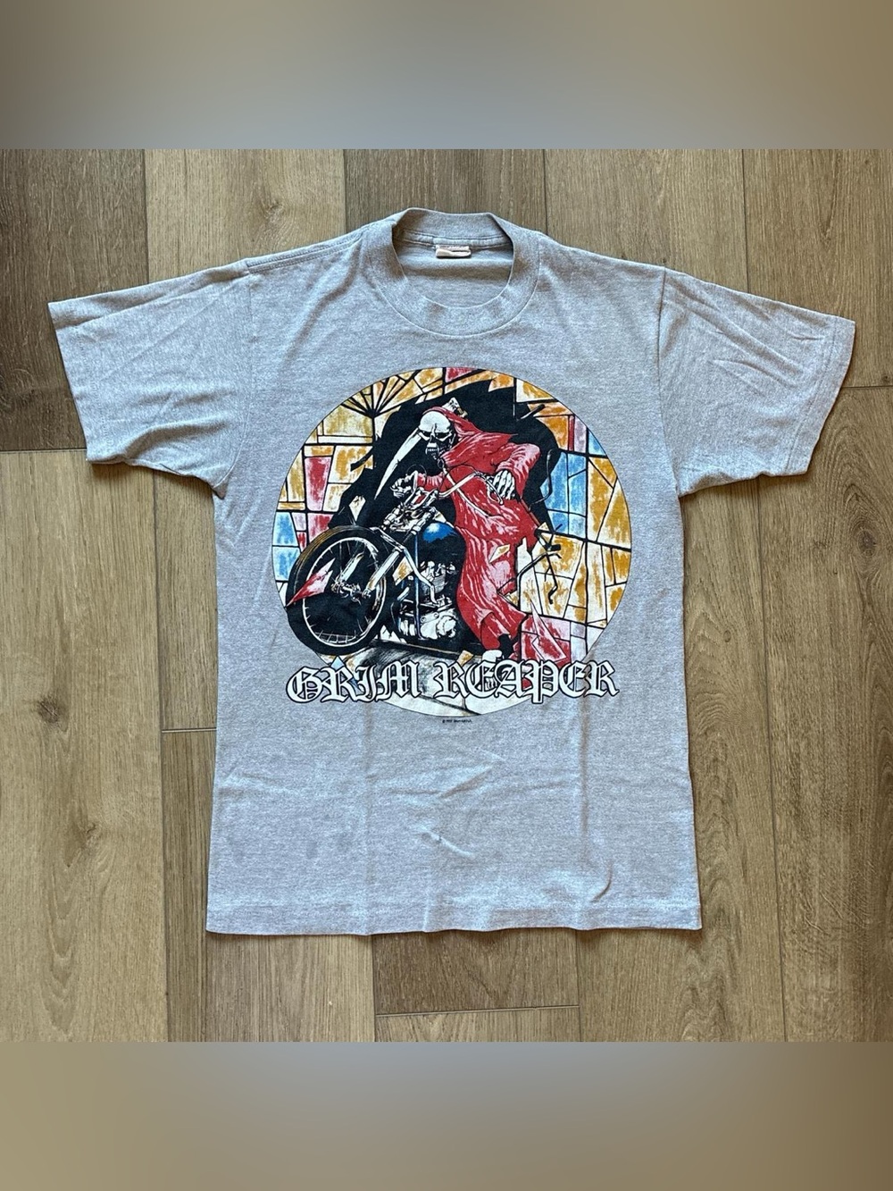 1985 Grim Reaper Biker Tshirt 
Fear No Evil